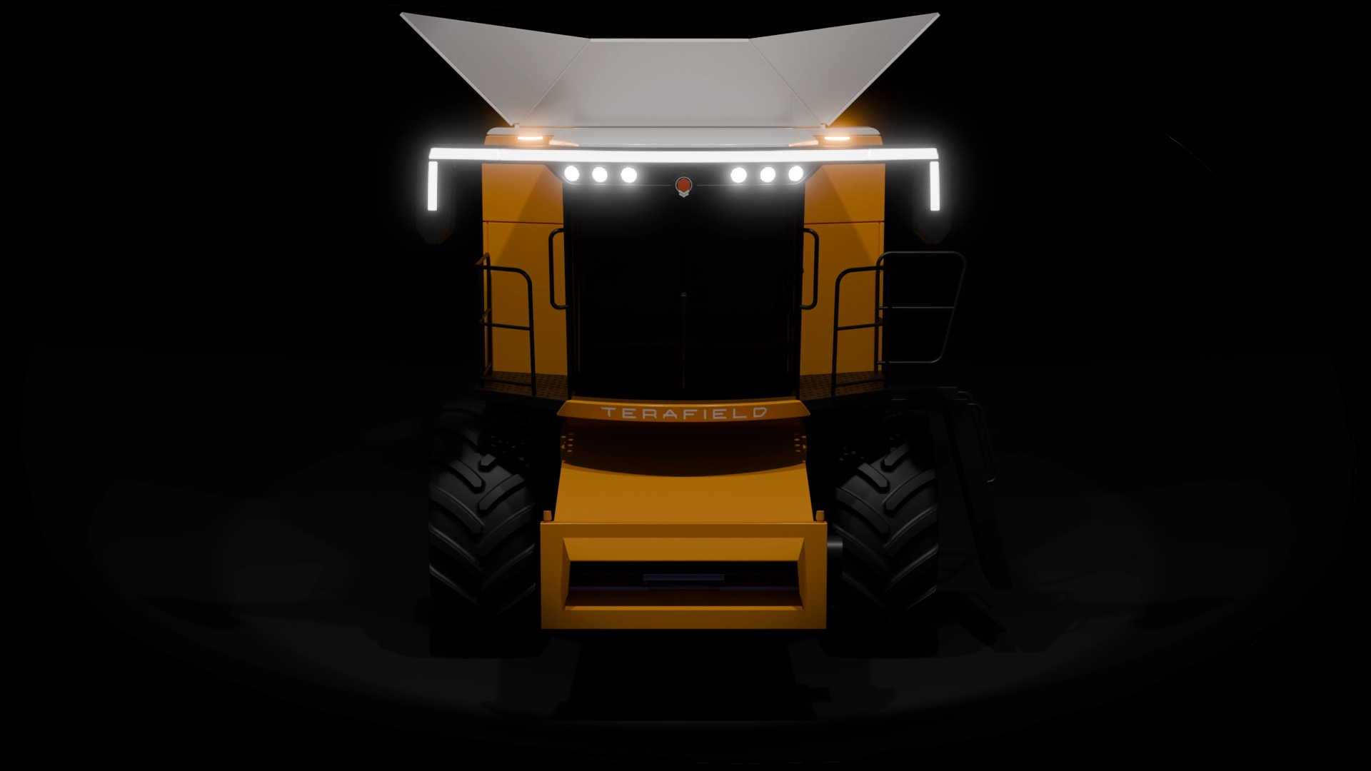 100% electric combine harvester