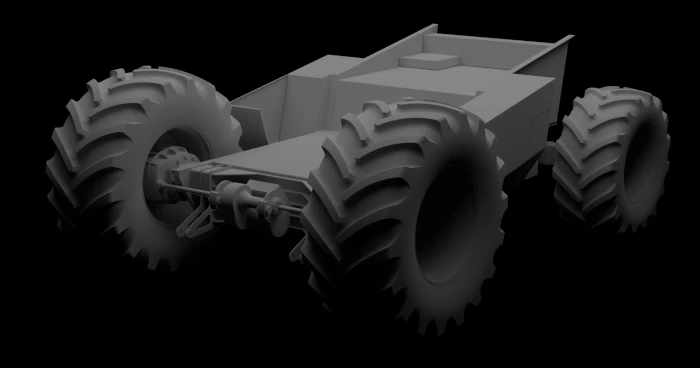 Electric combine harvester platform